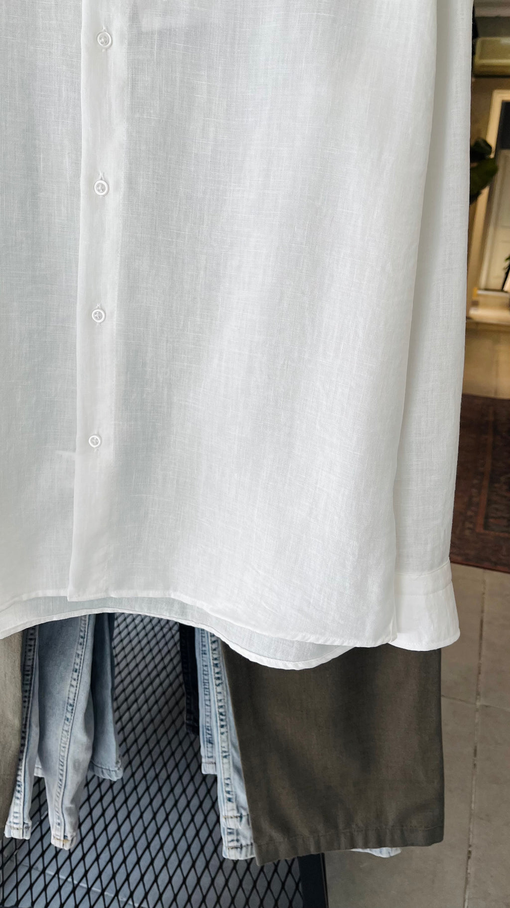Oversize Beyaz Uzun Kollu Gömlek 5454