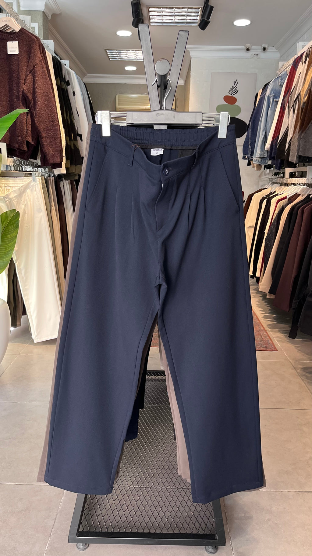 Baggy Lacivert Kalın Kumaş Pantolon 6252