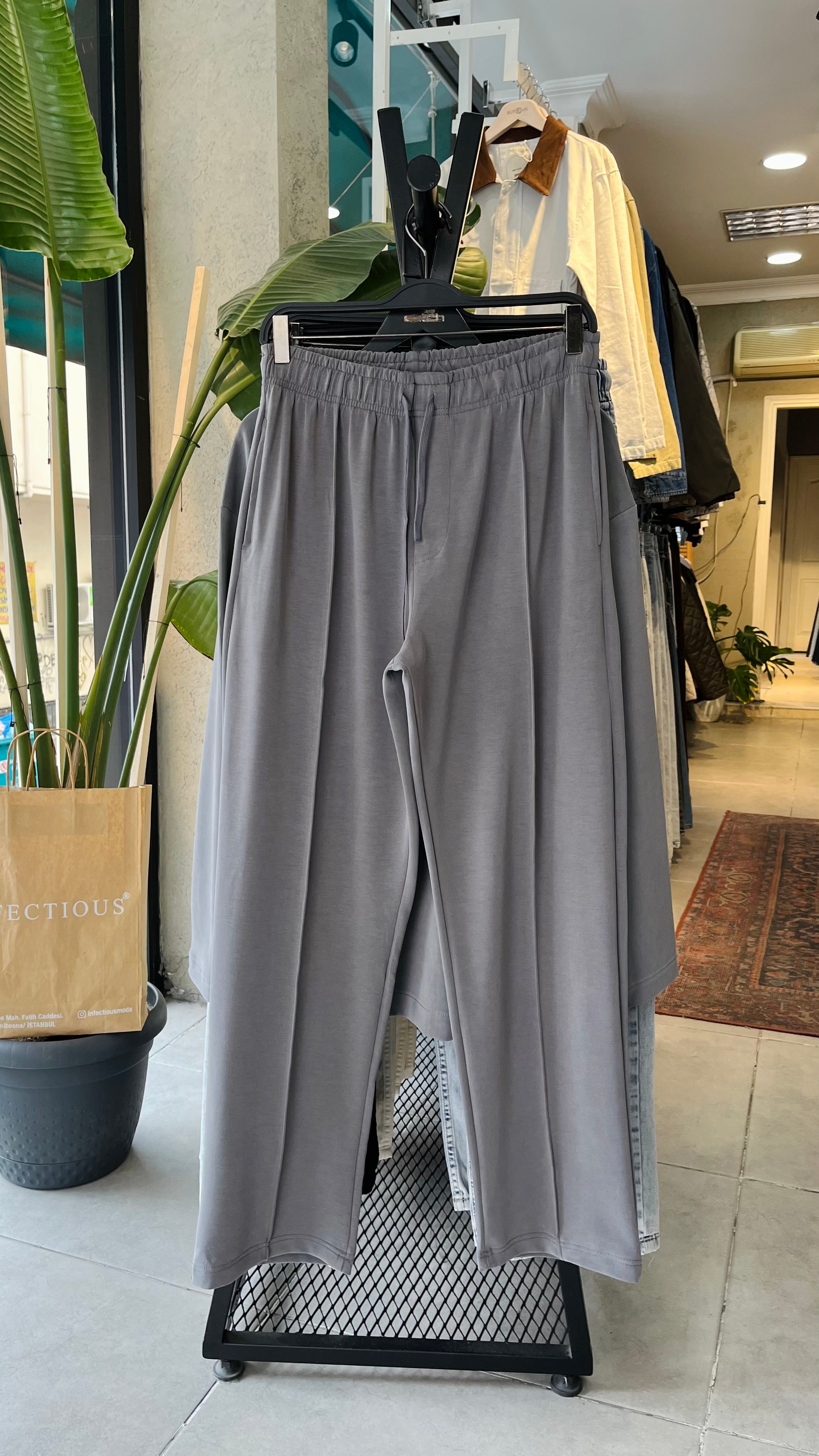 Oversize Modal Kumaş Füme Takım 1006