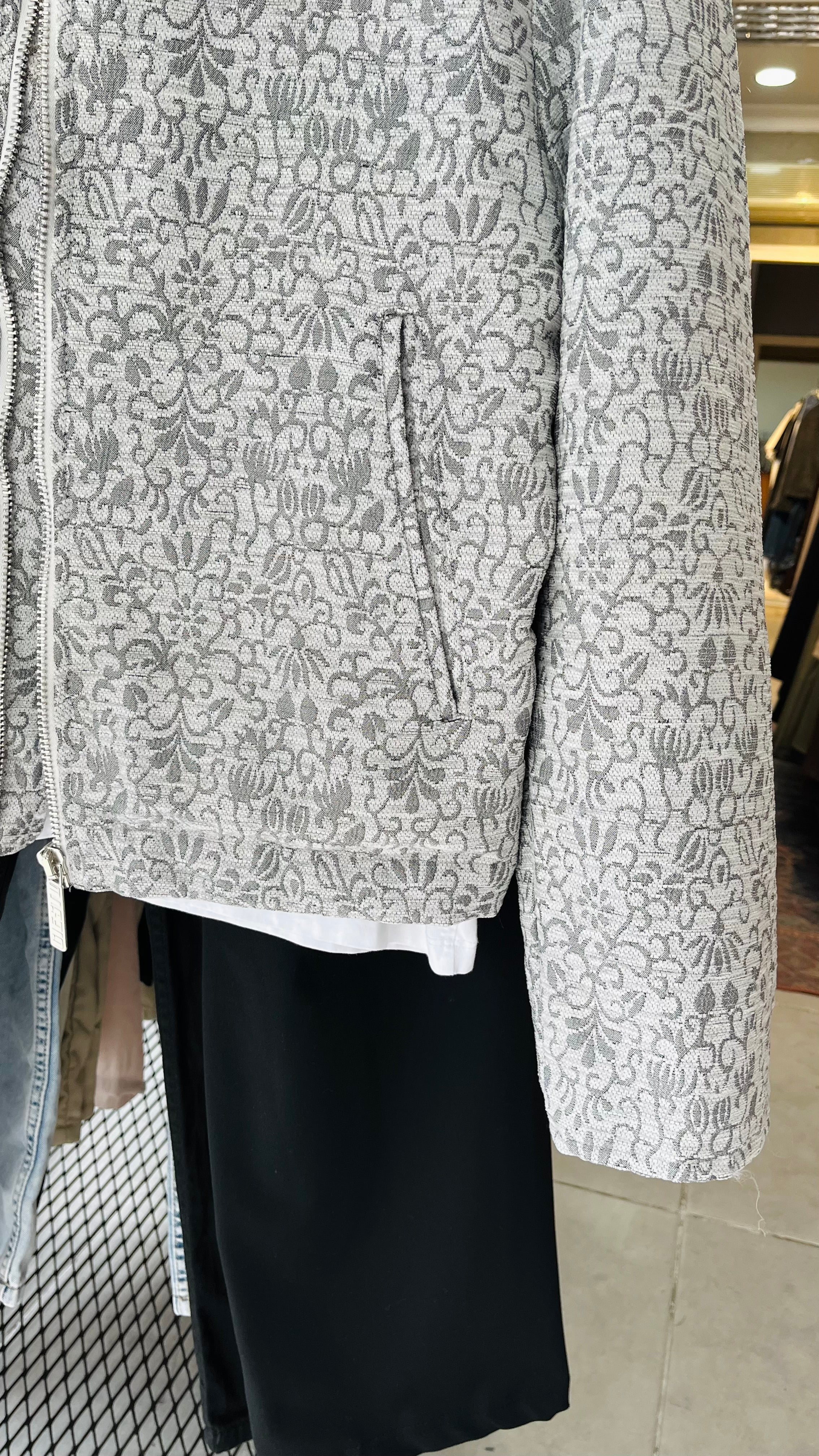 Jakar Dokulu Gri Premium Ceket 2047