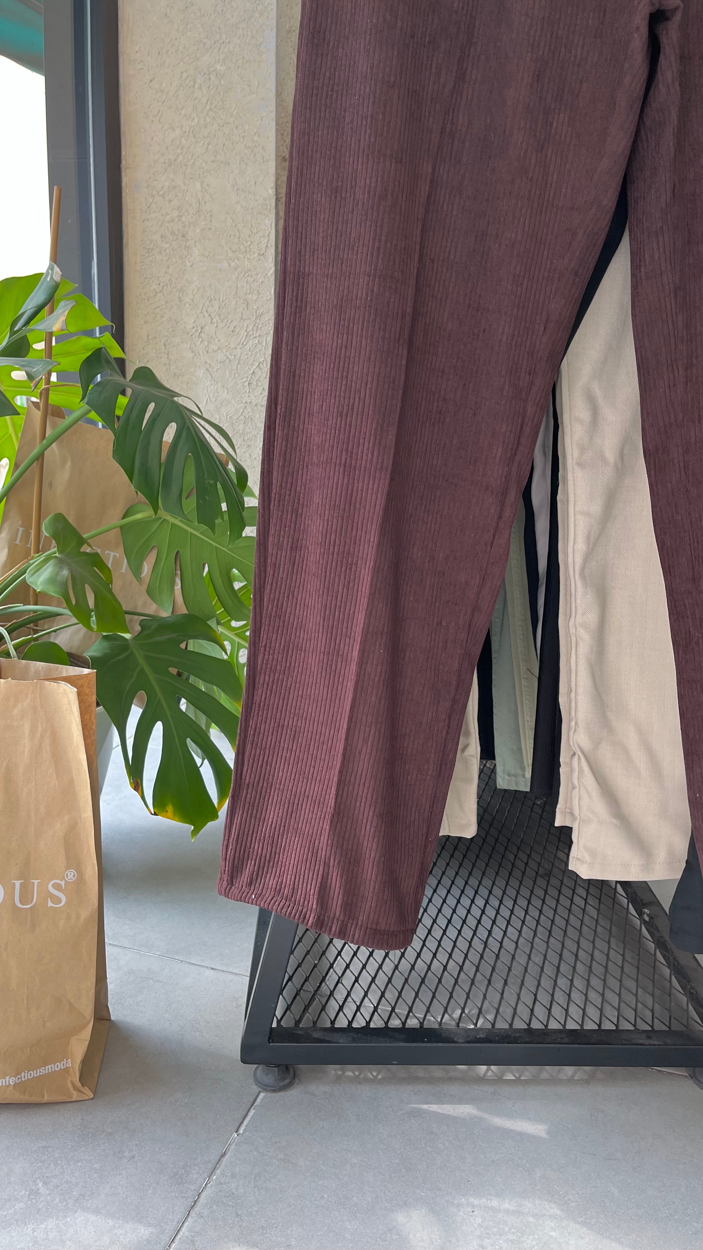 Baggy Kahverengi Kadife Pantolon 6160