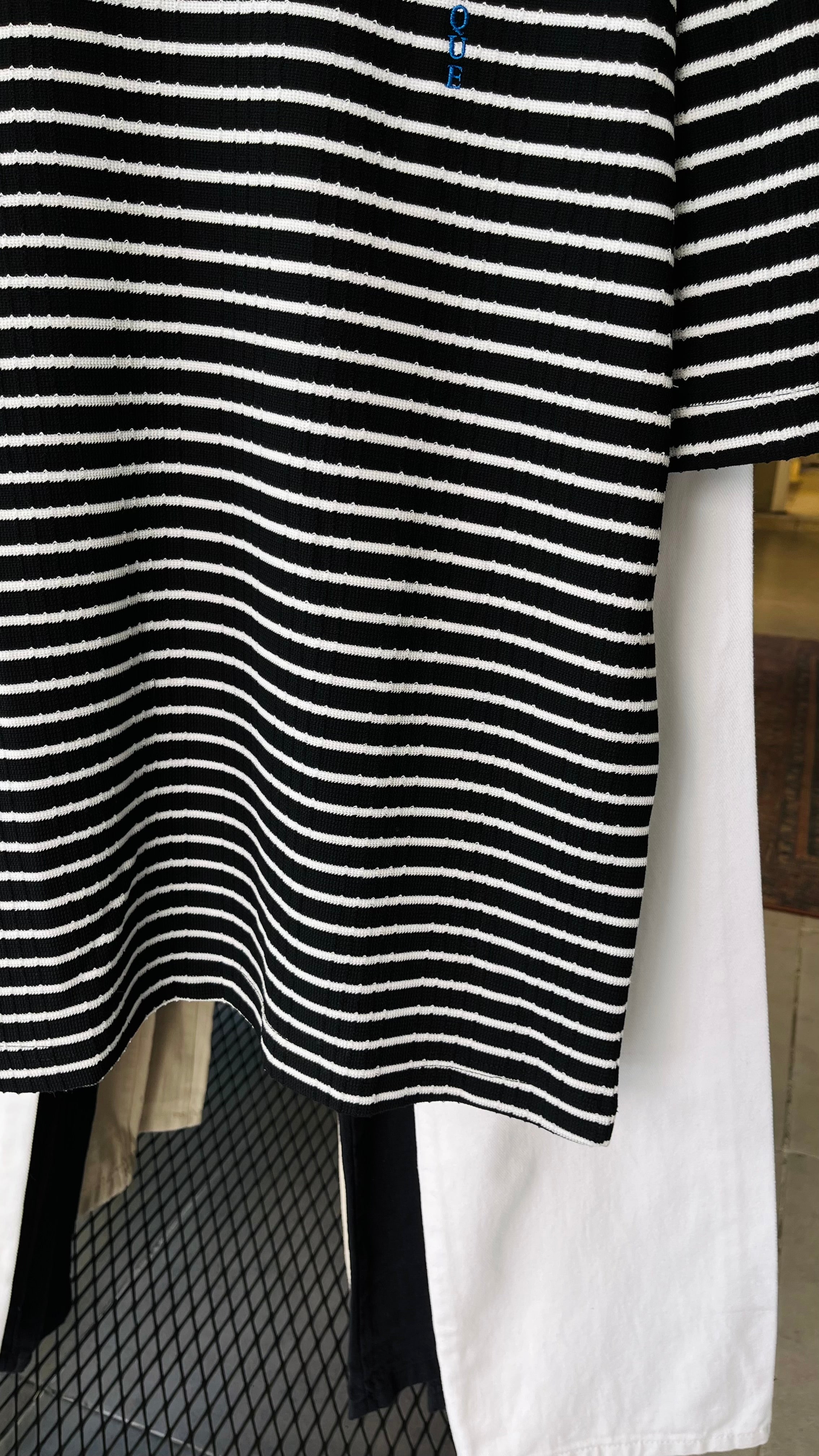 Oversize Siyah Beyaz Çizgili Tshirt 9397