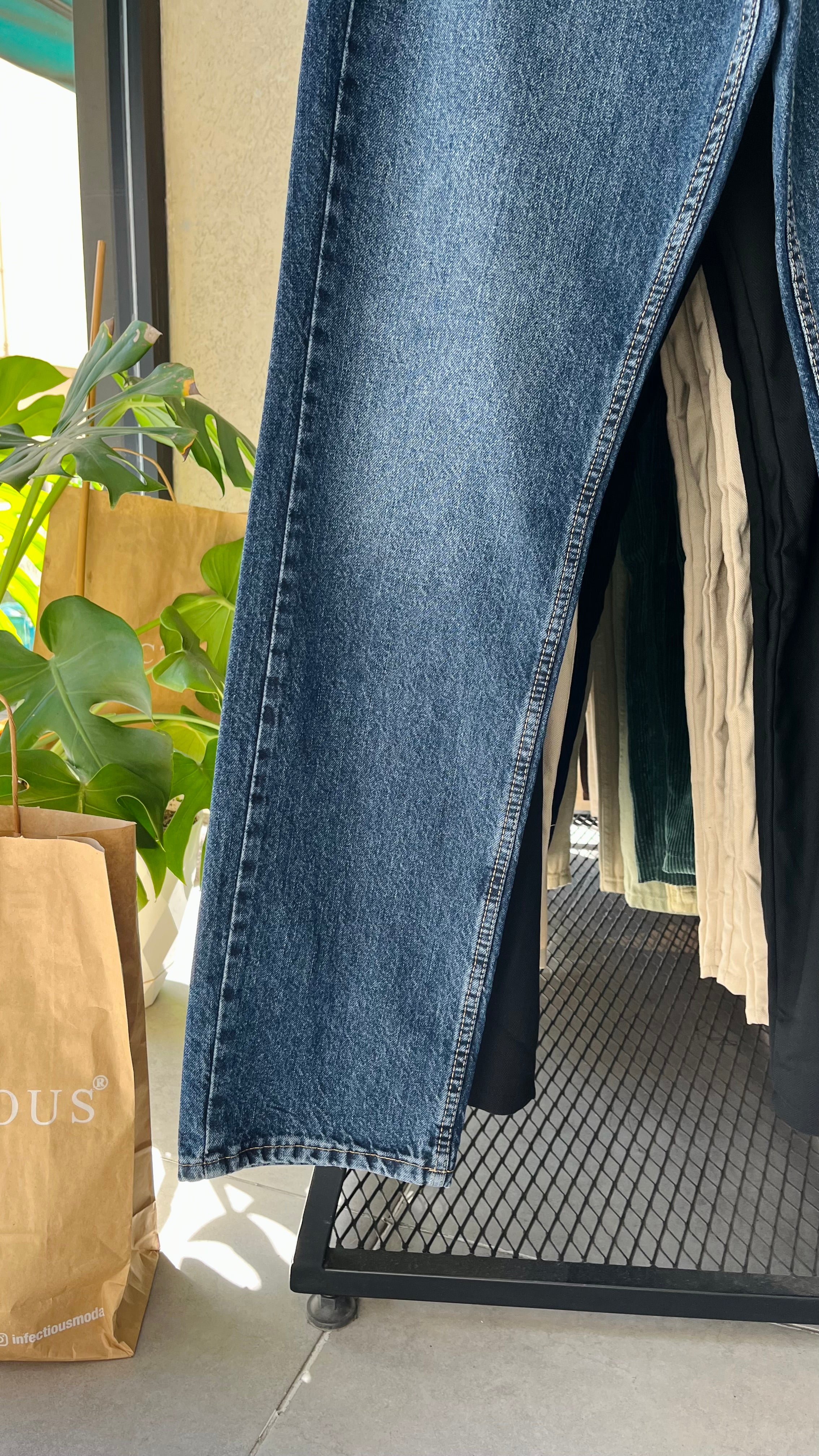 Baggy Lacivert Yıkamalı Jean 3326