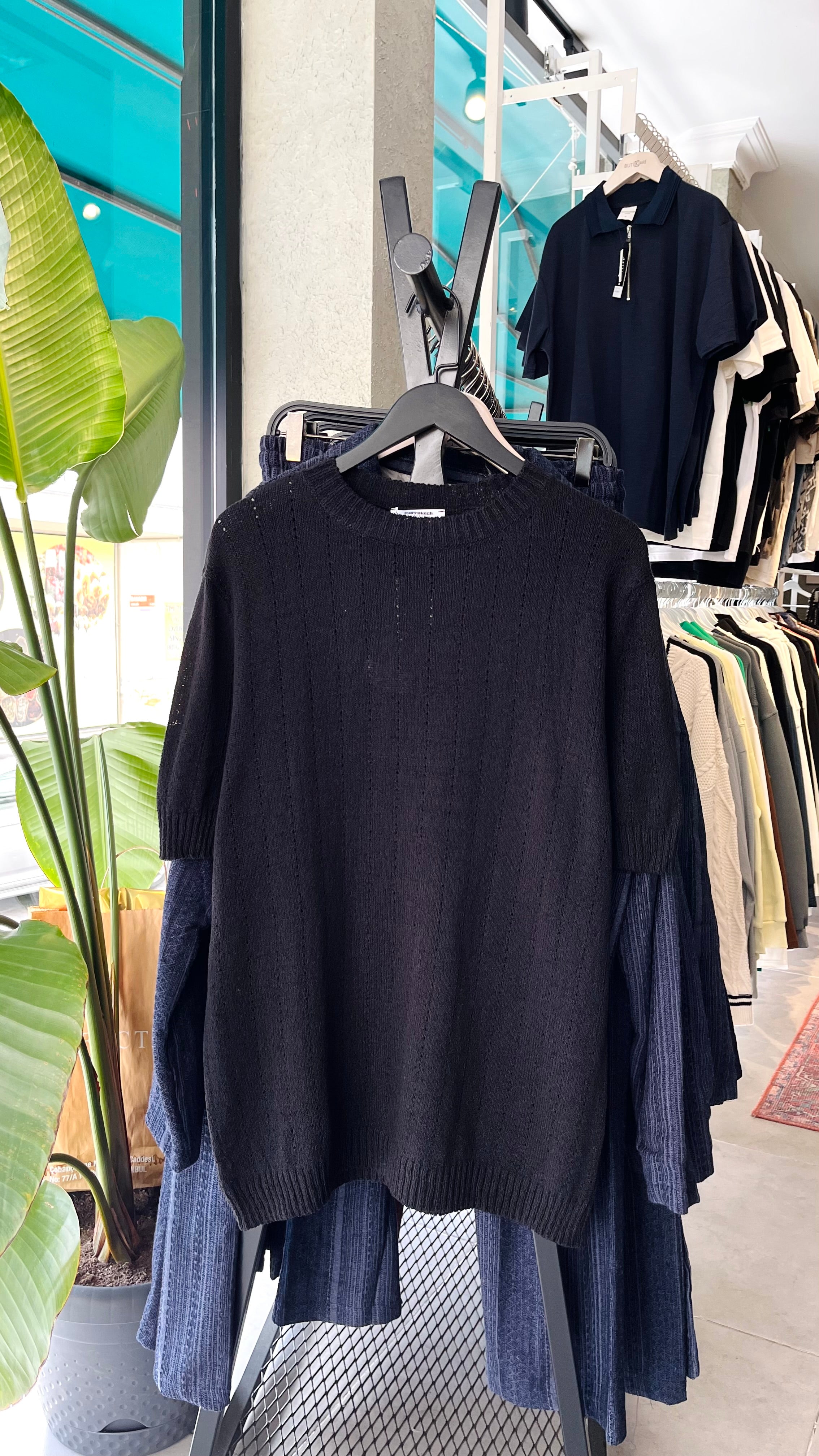 Regular Siyah triko tshirt – Siyah 9226