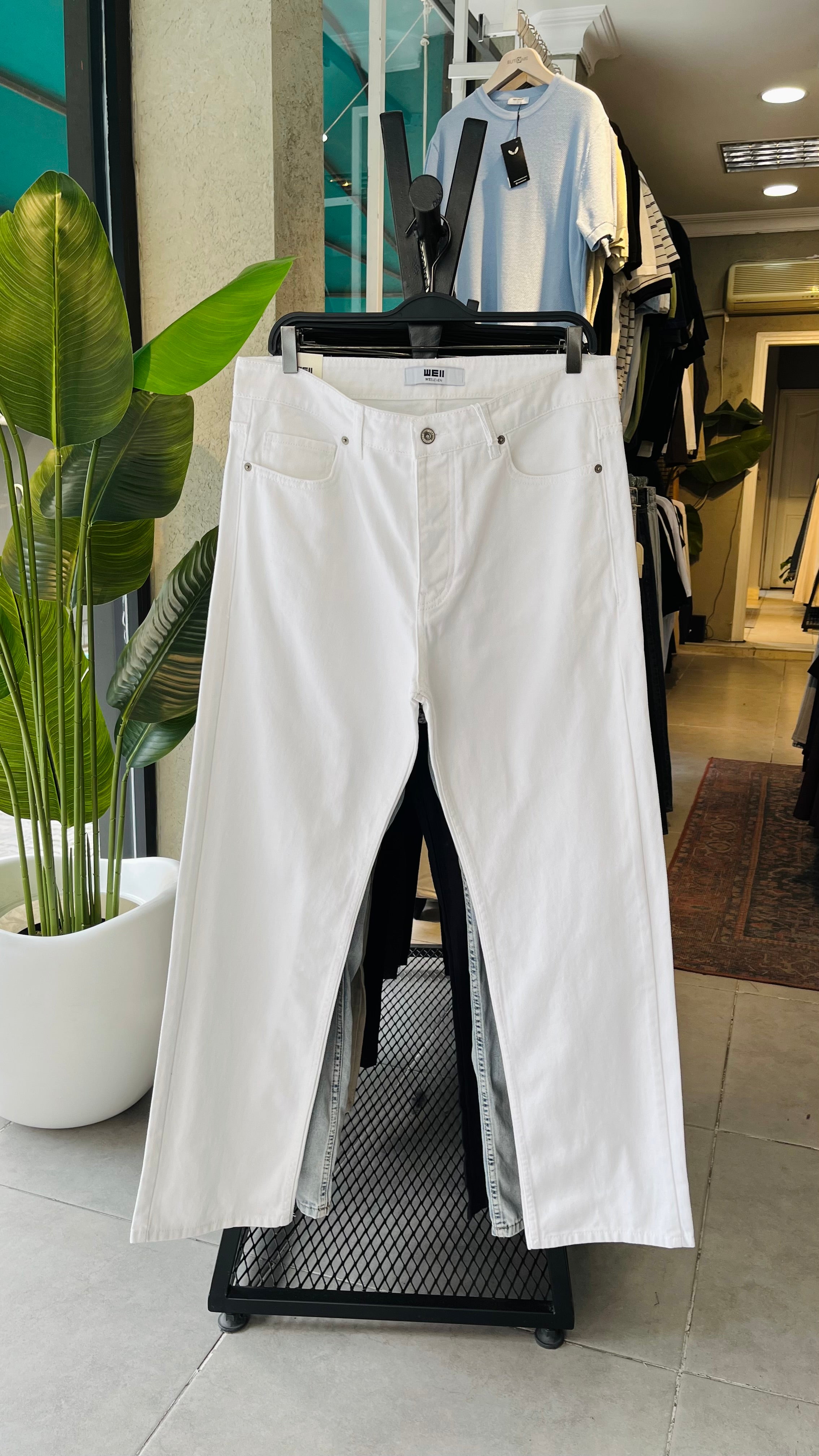 Baggy Beyaz Jean 3337