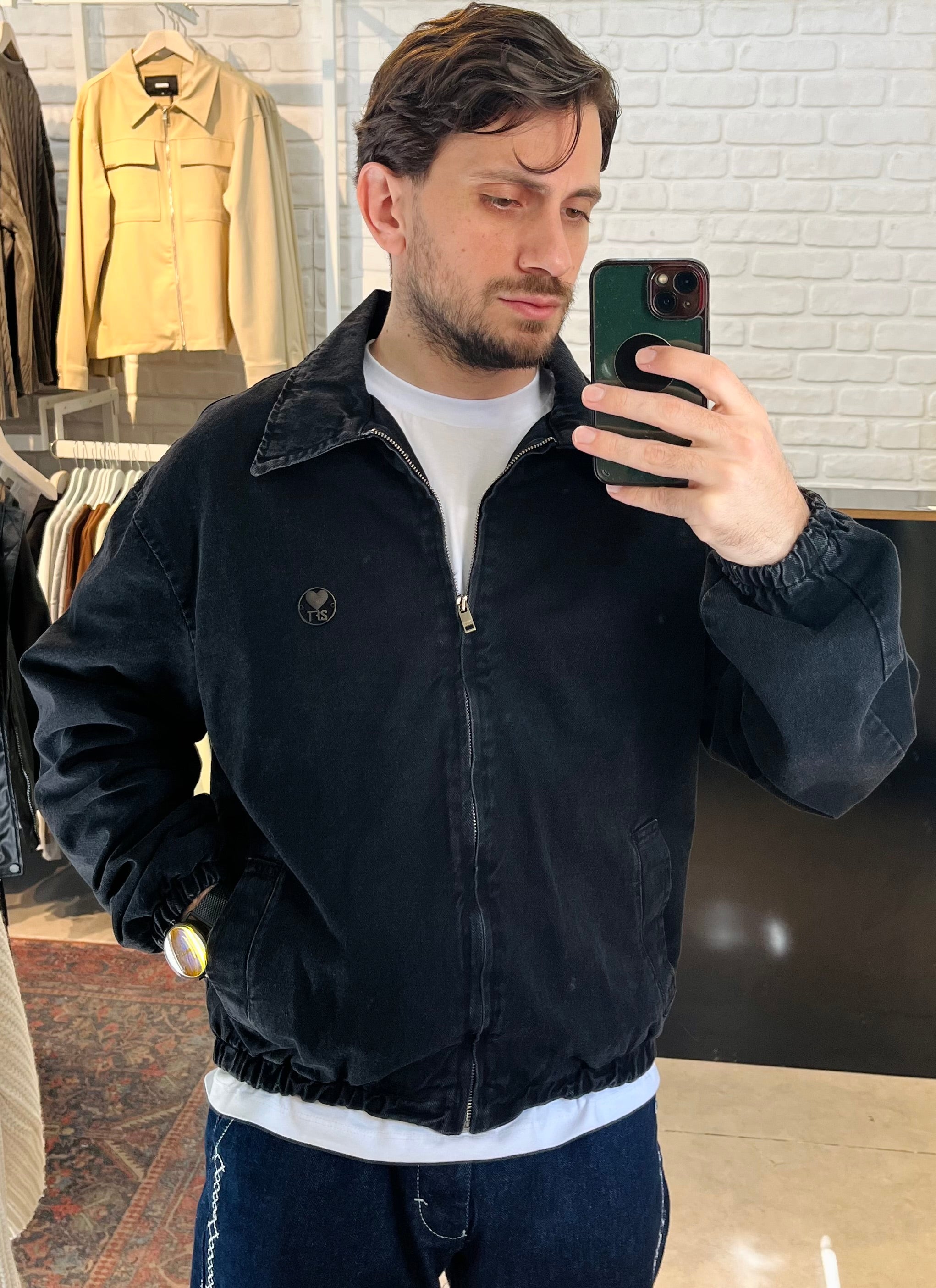 Oversize Beli Lastikli Siyah Kot Ceket 2026