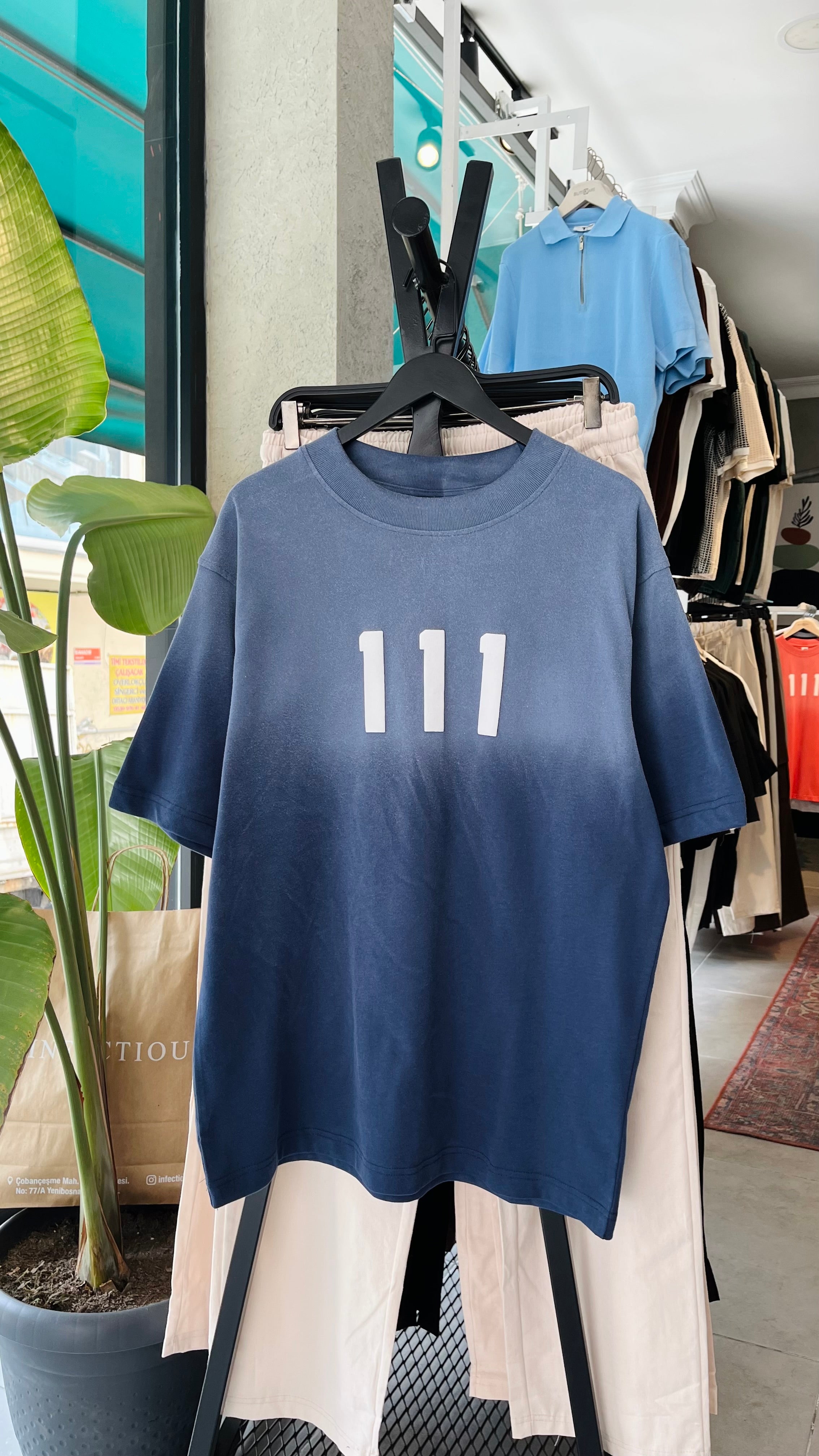 Oversize 111 Lacivert Yıkamalı Tshirt – Lacivert 9262