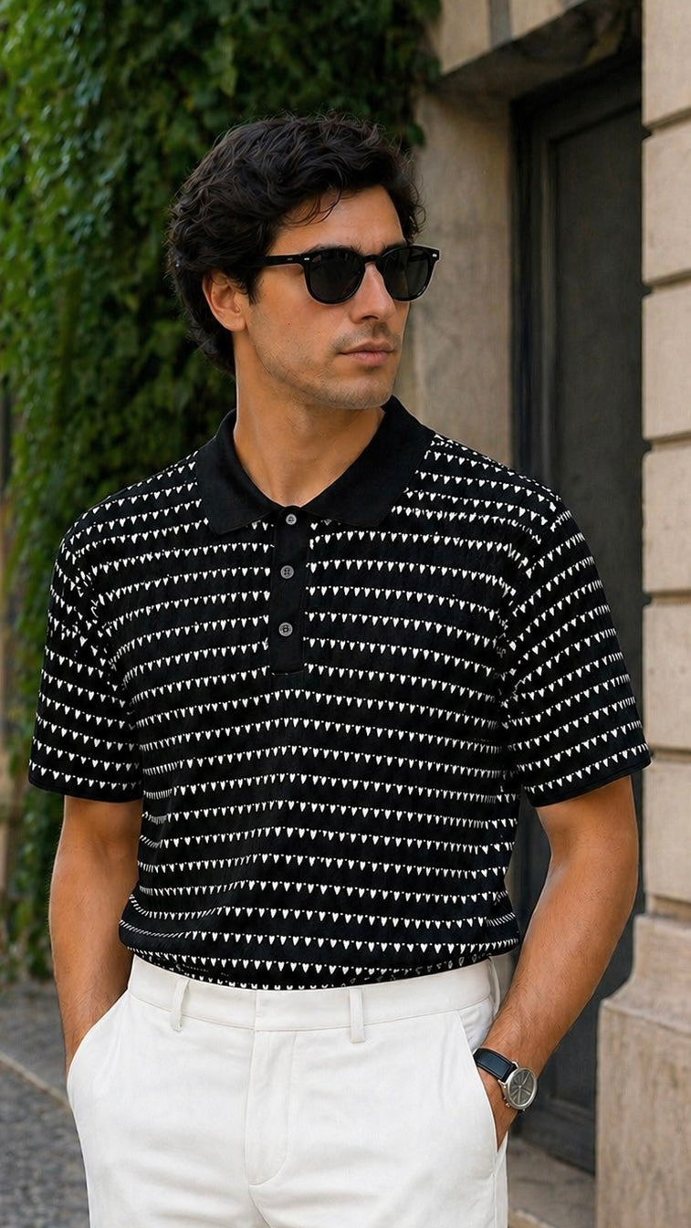 Siyah Yakalı Tshirt 9352