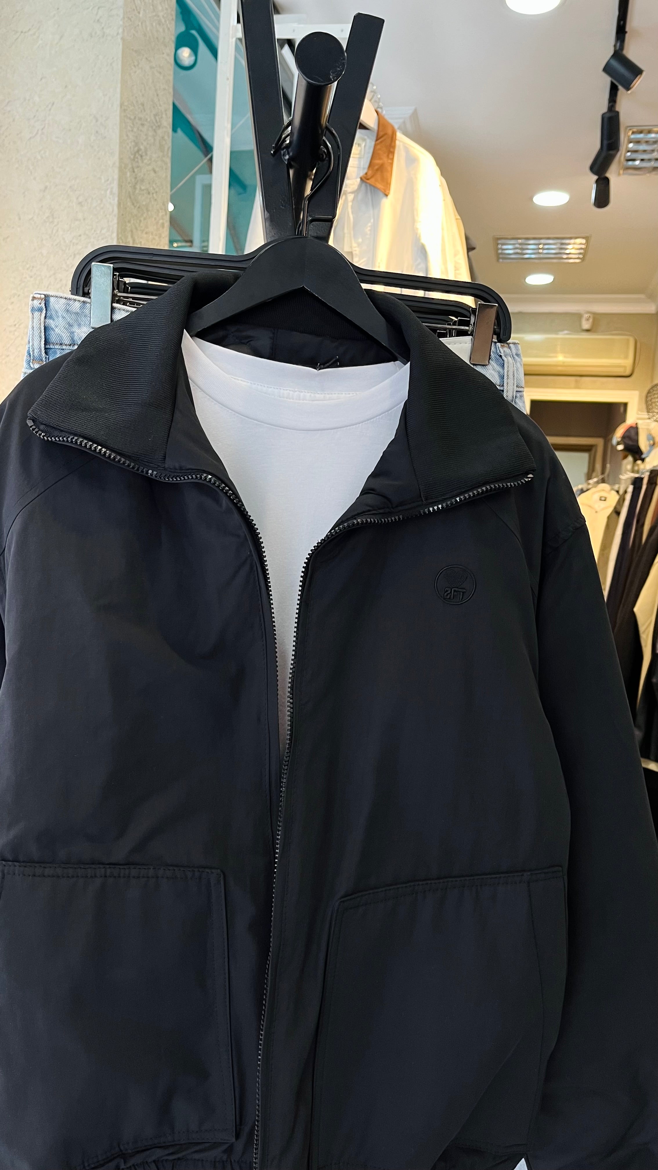 Oversize Siyah Mont 2041