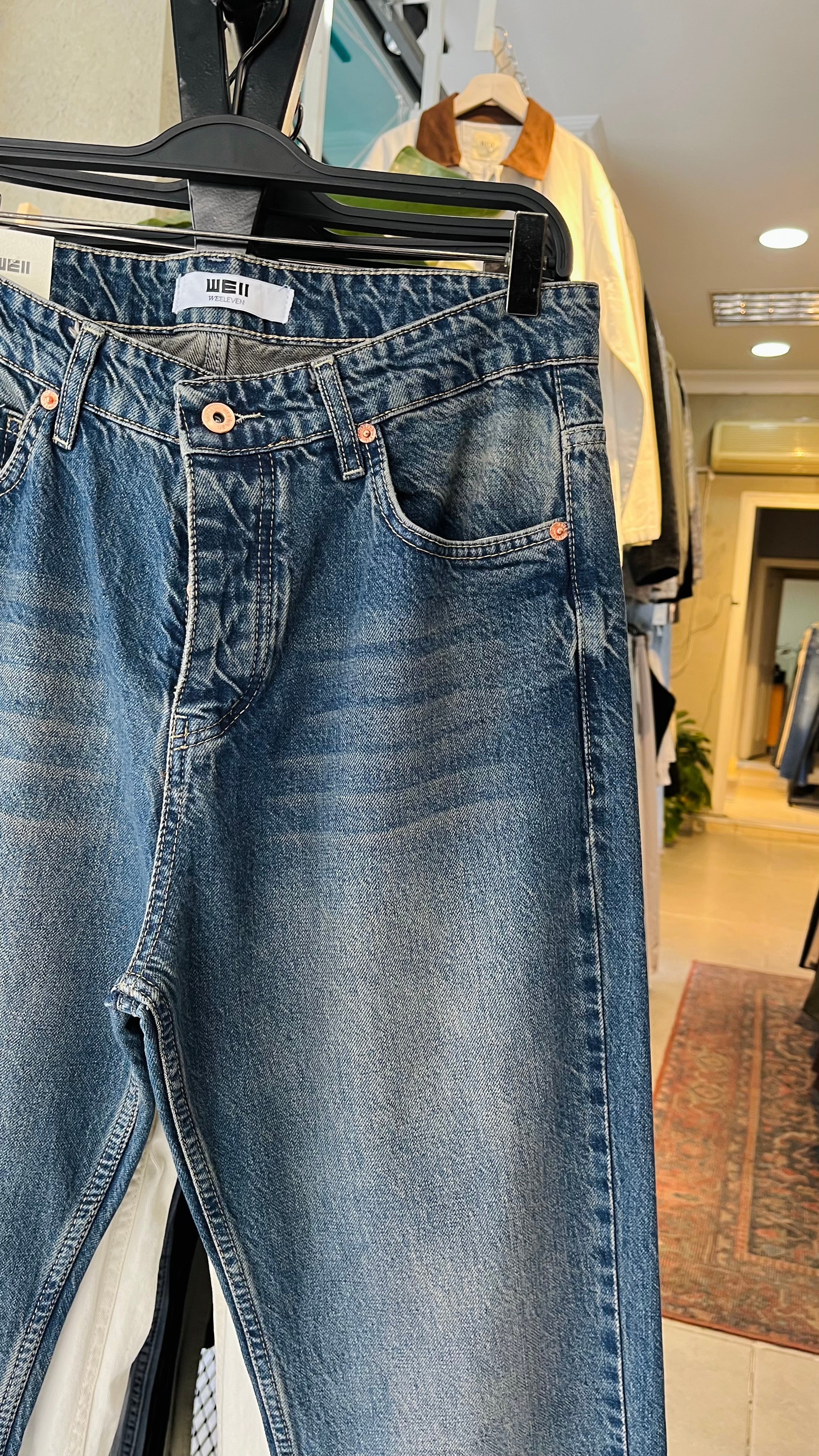 Baggy Mavi Eskitme Jean 3334