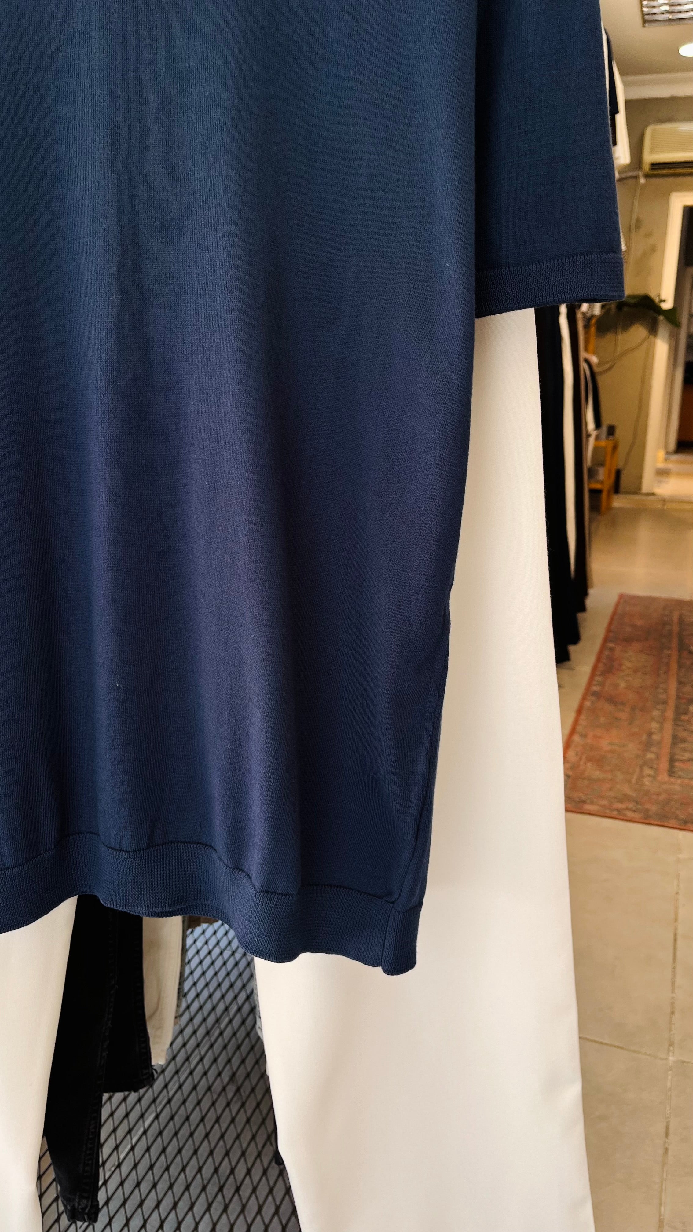 Lacivert İnce Pamuklu Triko Tshirt 9459
