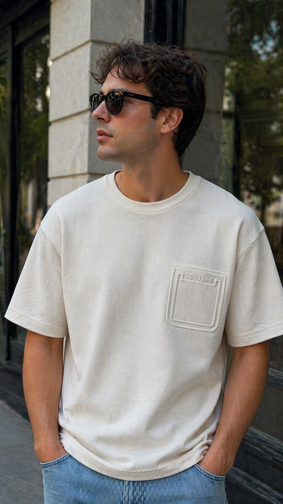 Oversize Bej Tshirt 9363