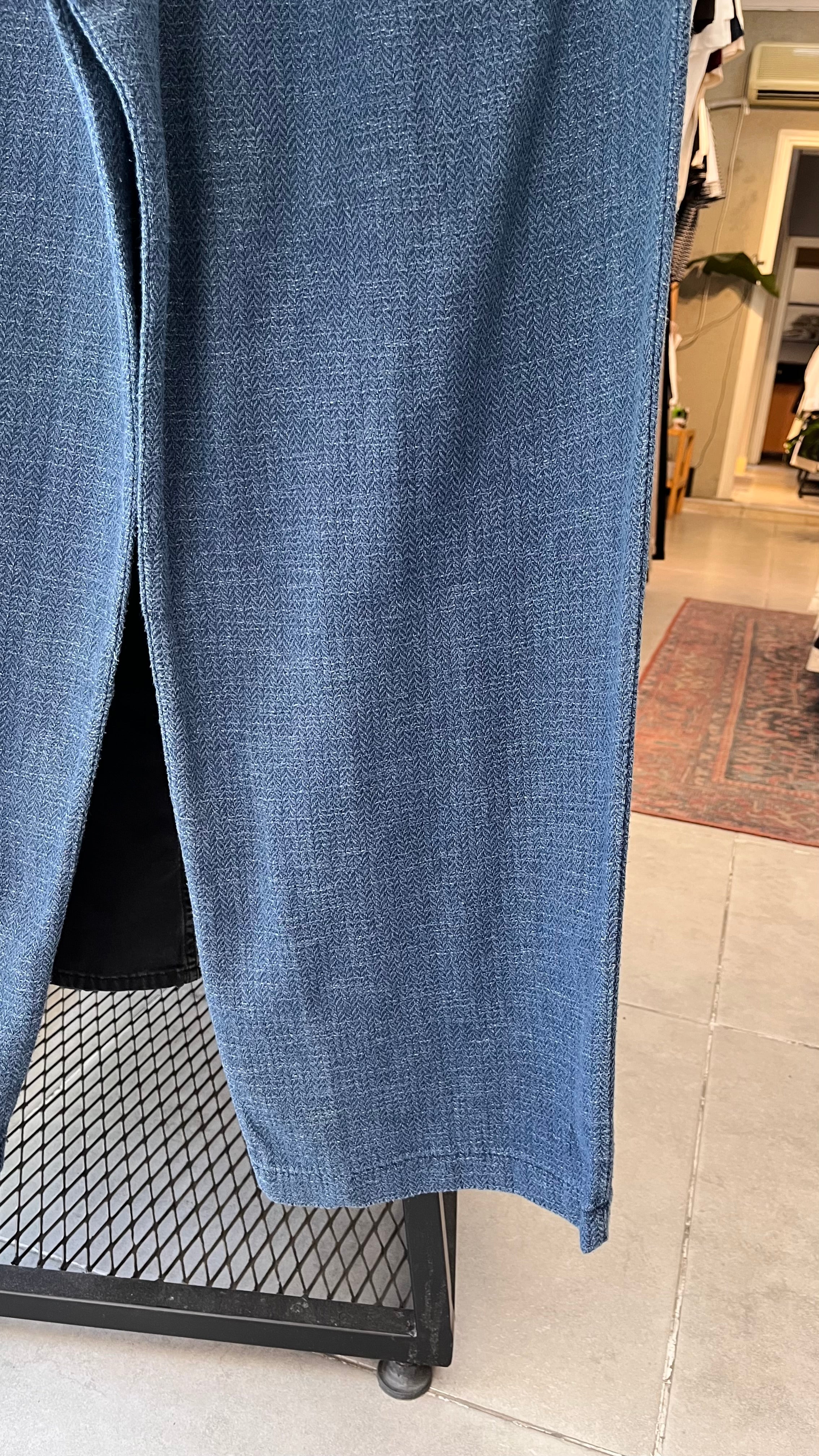 Baggy Ekstra Bol Koyu Mavi Denim Pantolon 6229