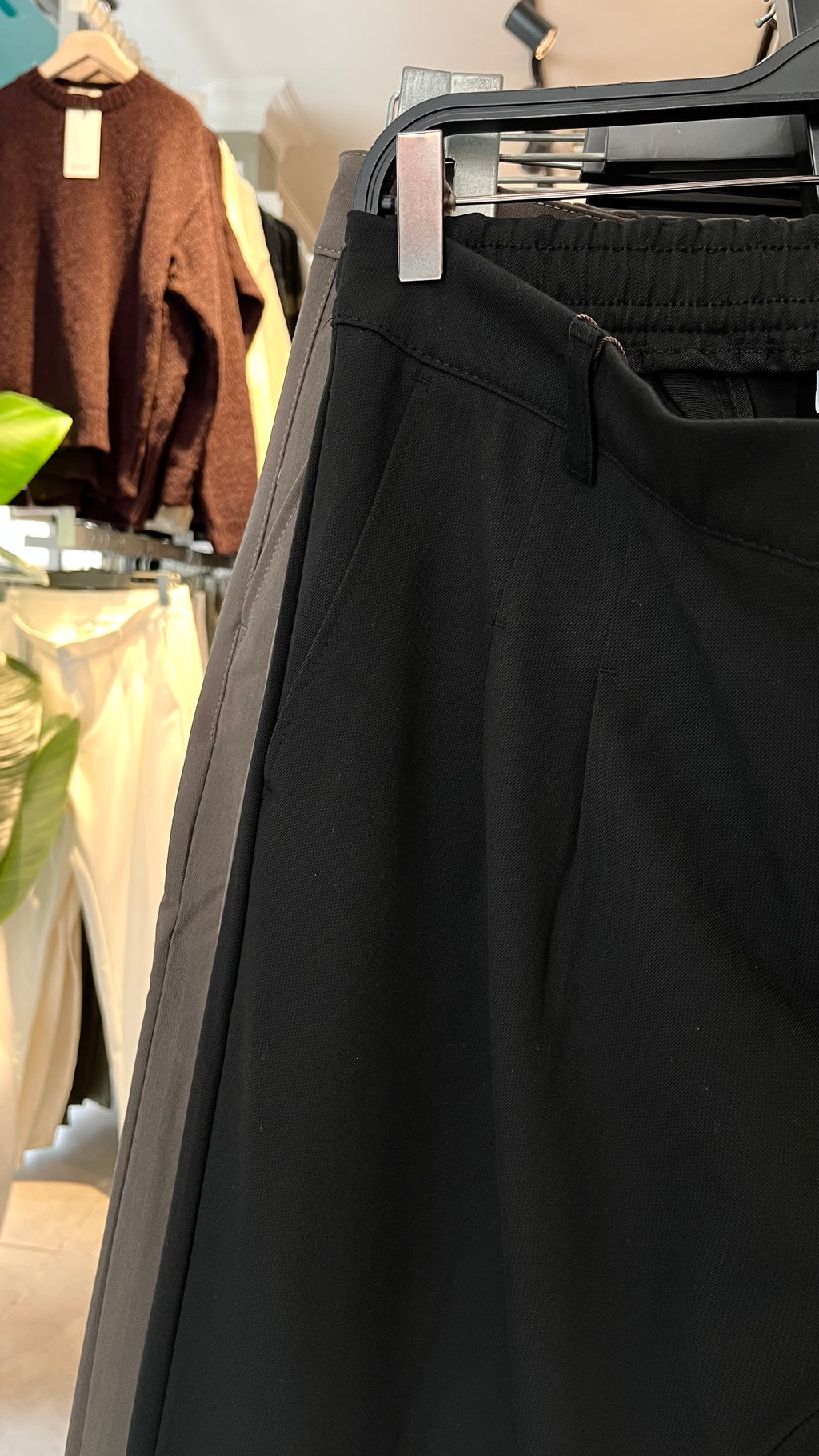 Baggy Siyah Kalın Kumaş Pantolon 6238