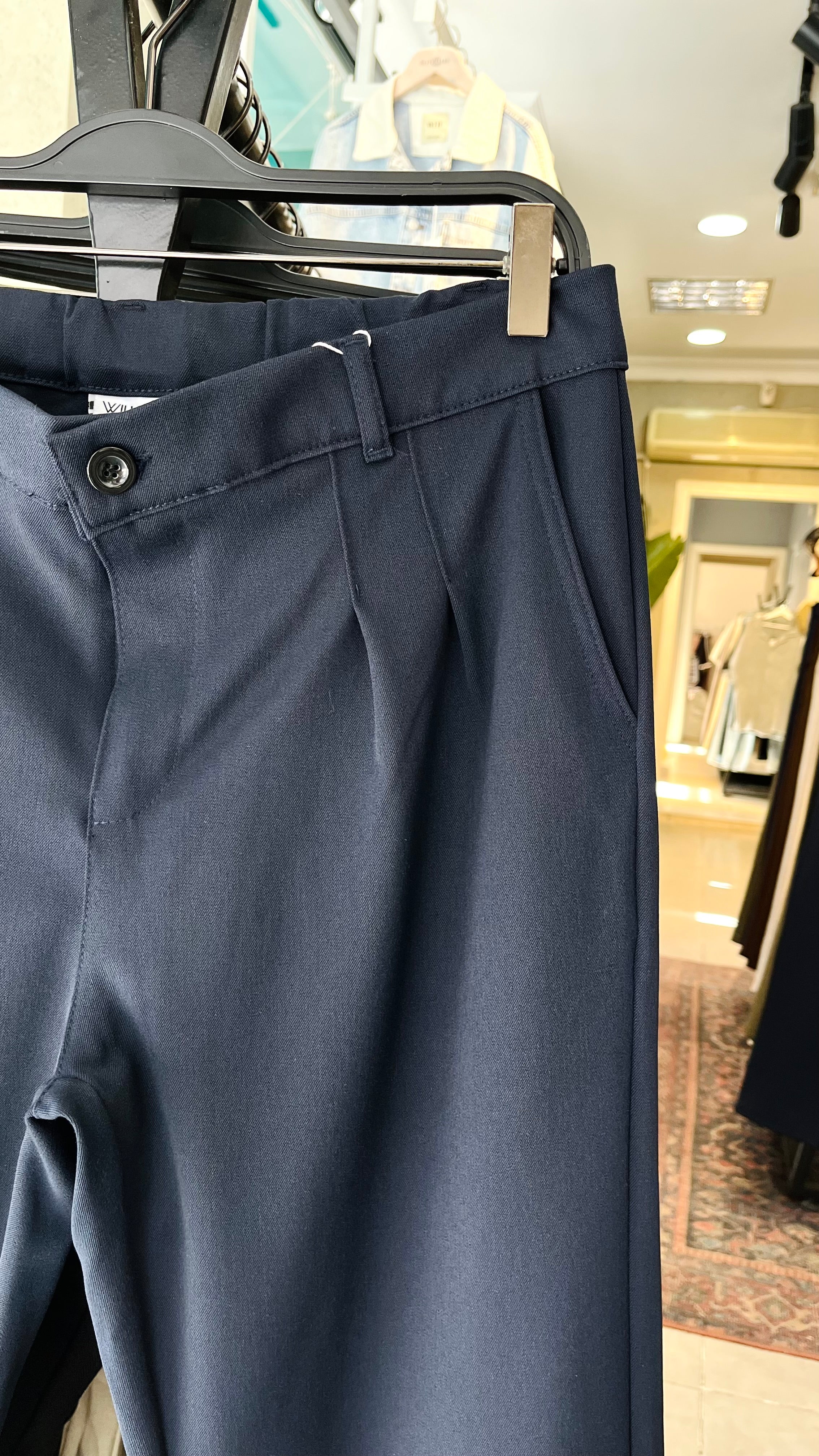 Baggy Lacivert Kalın Kumaş Pantolon 6155