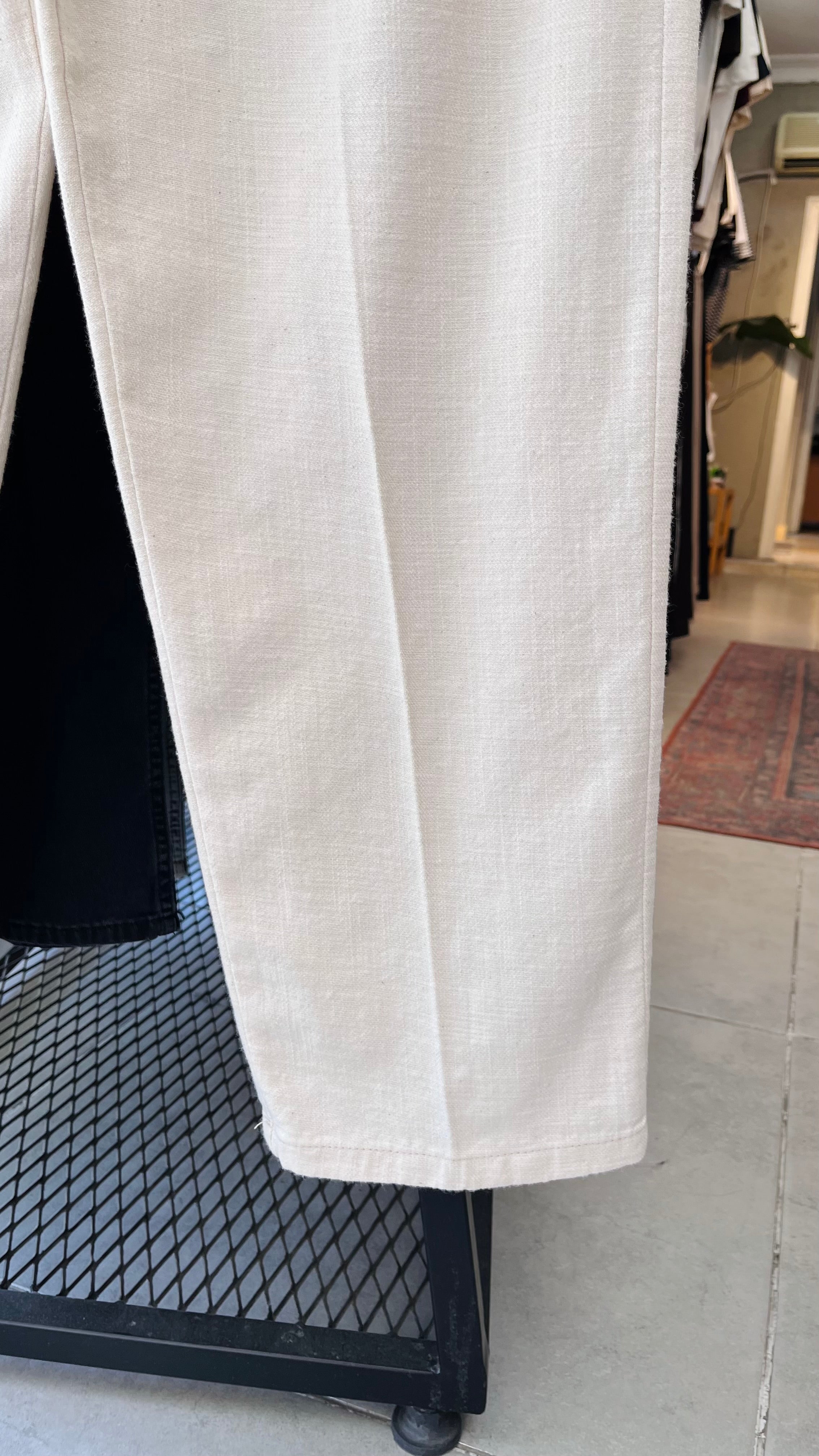 Baggy Premium Keten Bej Pantolon 6228