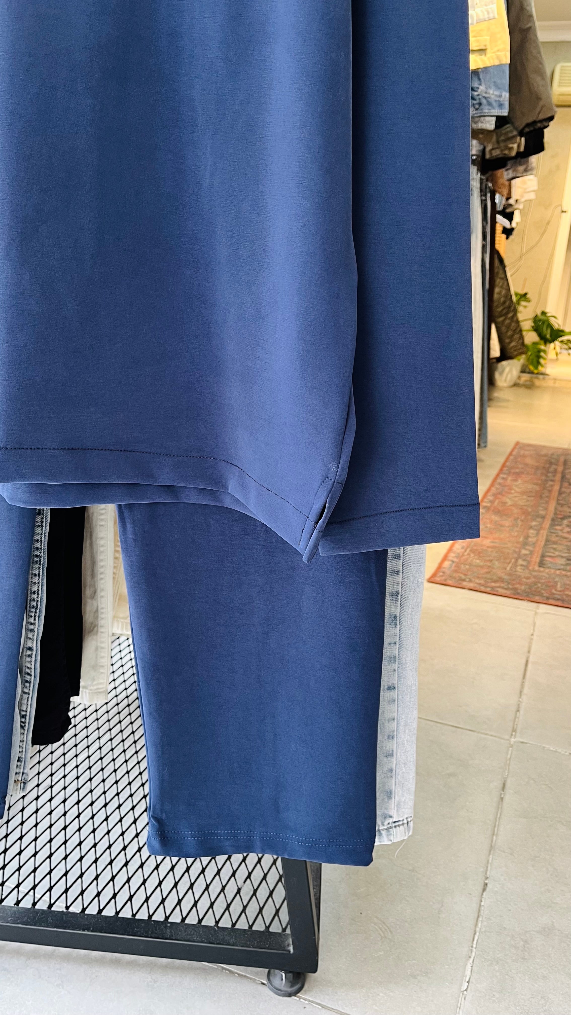 Oversize Modal Kumaş Lacivert Takım 1005