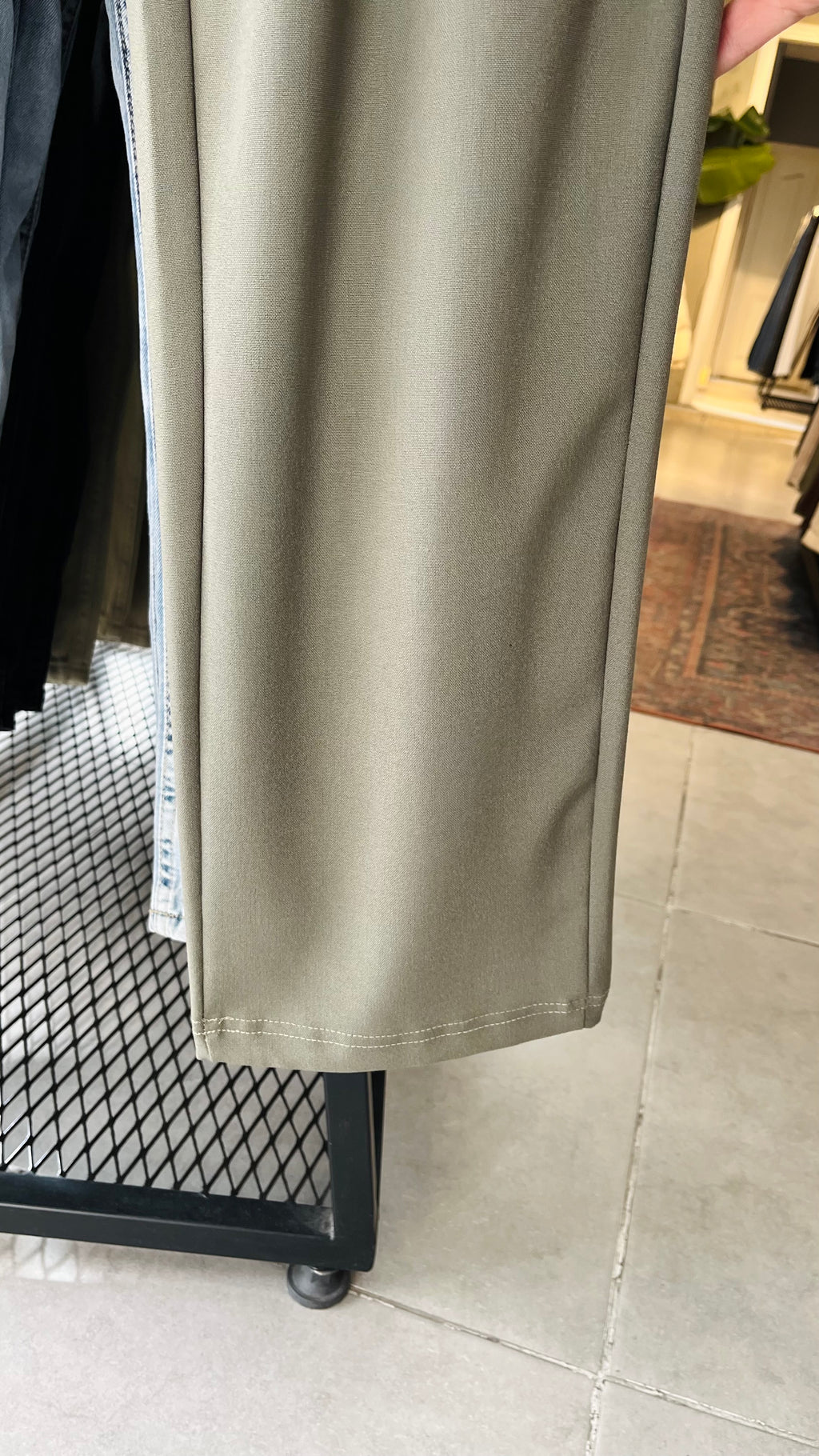 Baggy Haki Kumaş Pantolon 6169