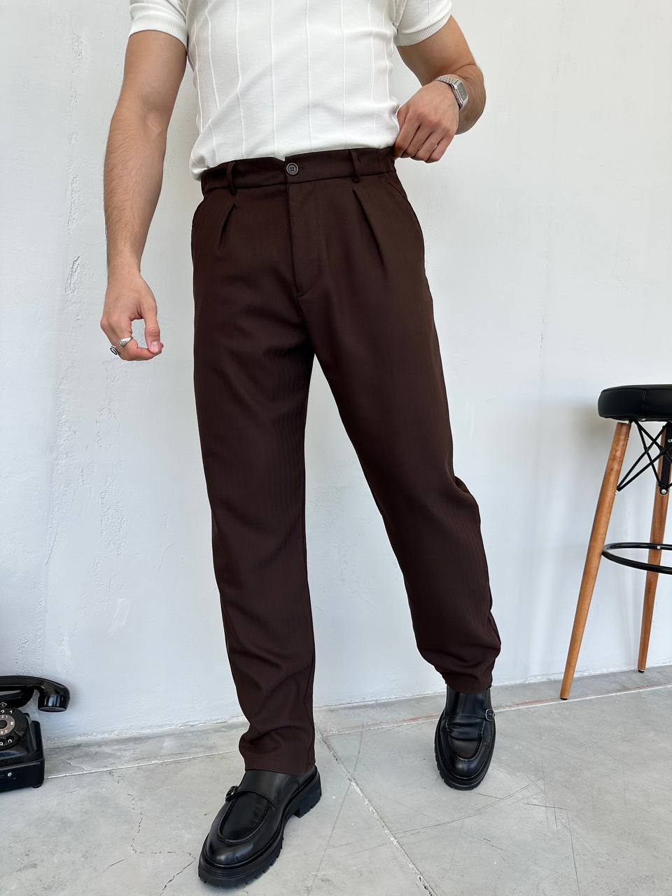 Erkek Baggy Pantolon – Kahverengi 6137