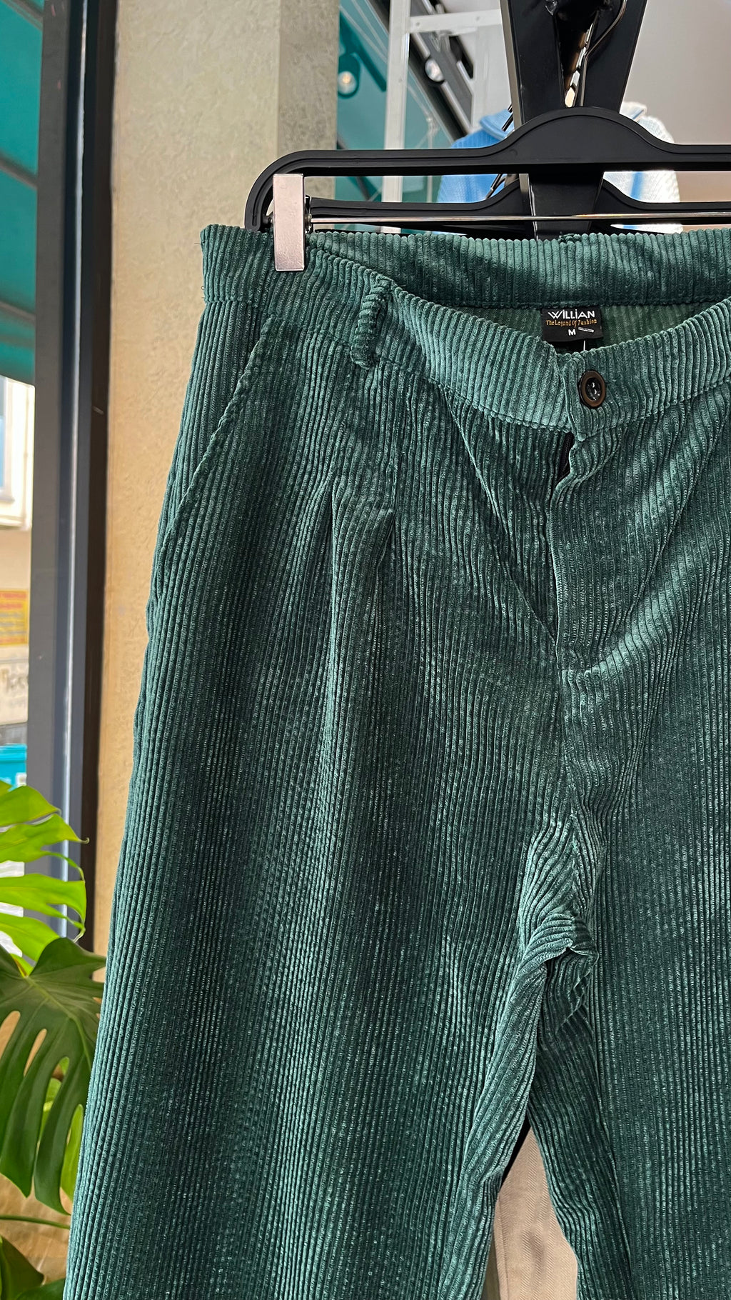 Baggy Zümrüt Yeşili Kadife Pantolon 6163