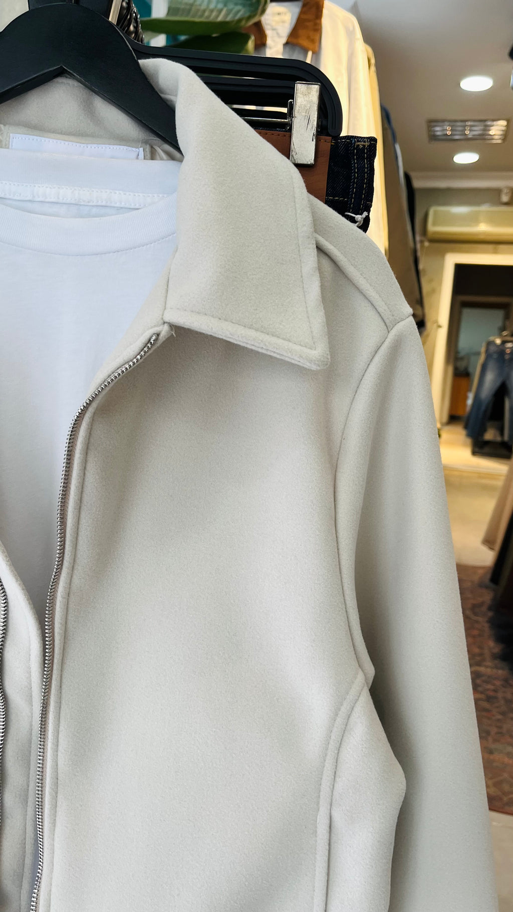 Premium Kumaş Taş Rengi Kaşe Ceket 2054