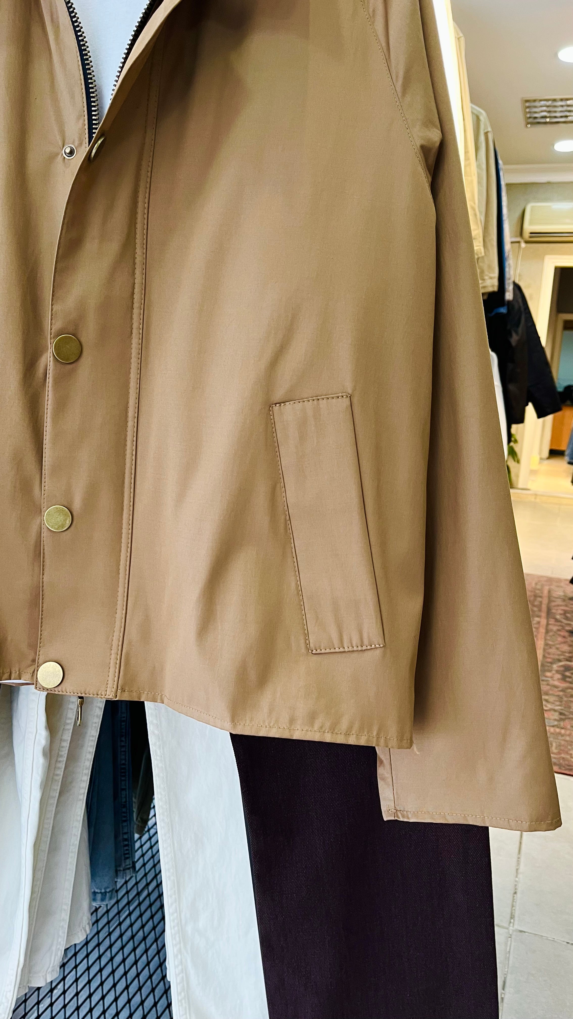 Bej Yaka Kahve Mevsimlik Ceket 2060