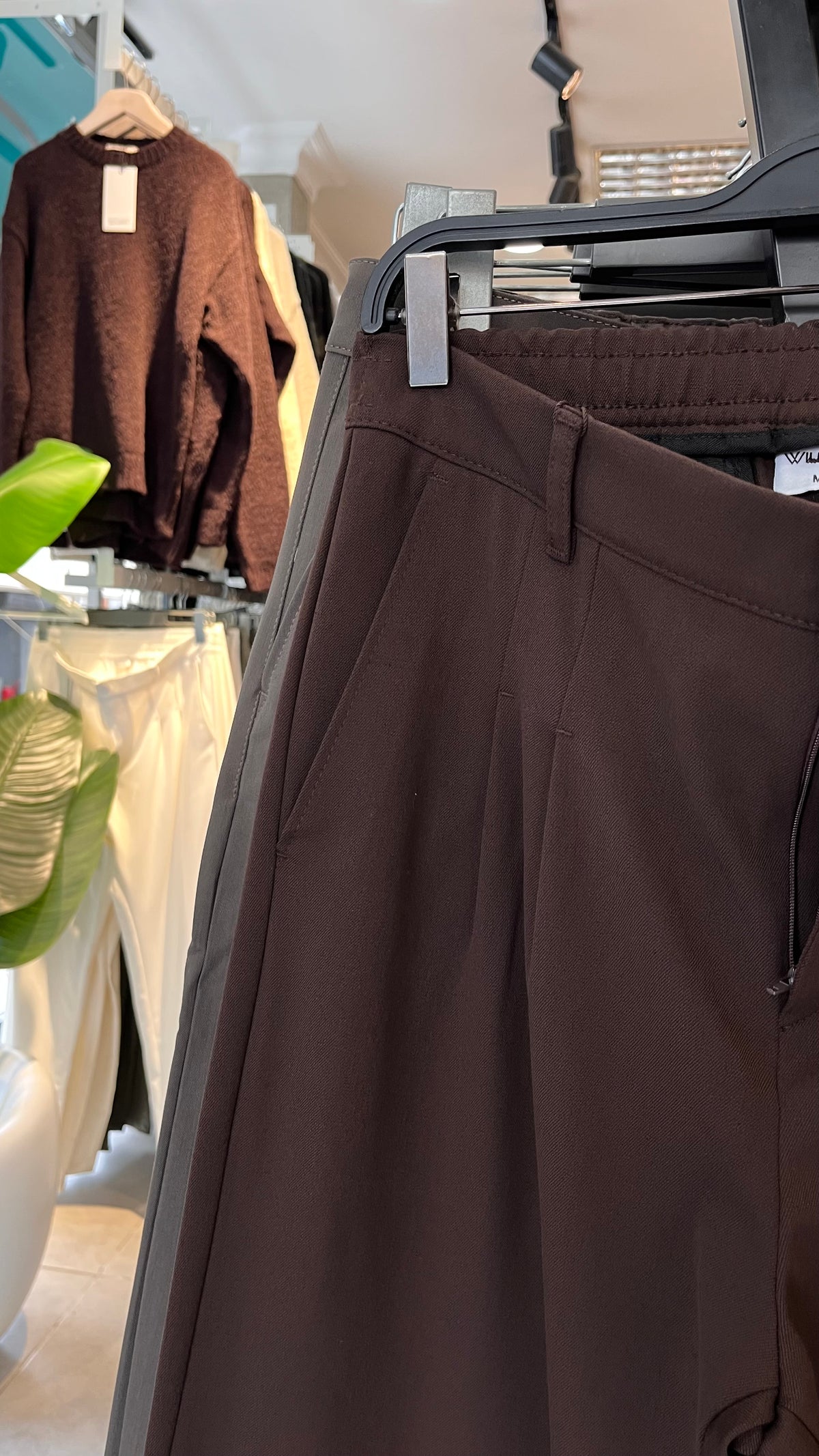 Baggy Kahverengi Kalın Kumaş Pantolon 6239