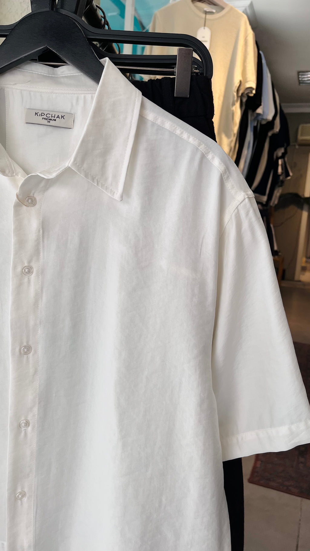 Oversize Beyaz Modal Kumaş Gömlek 5498