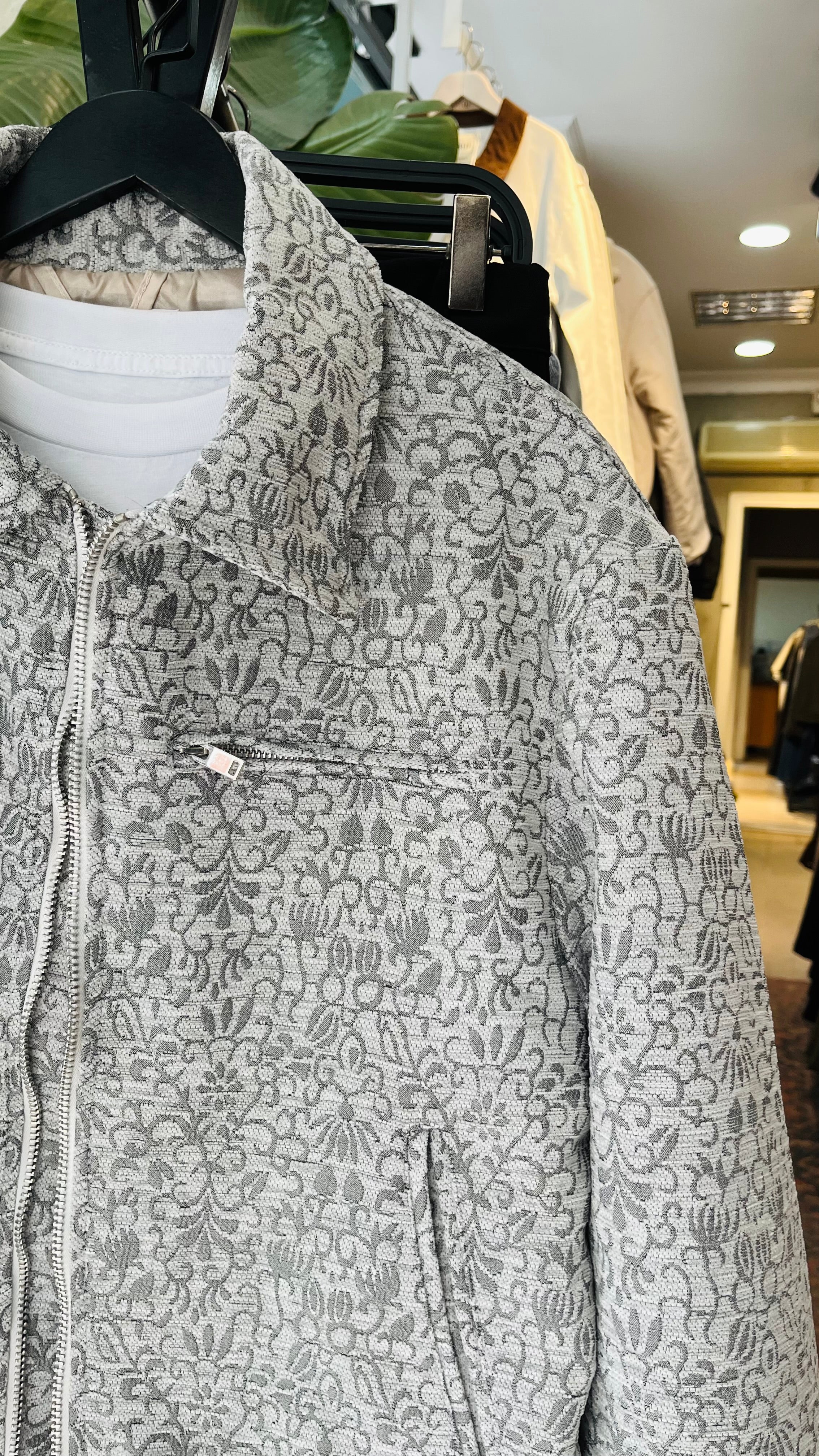 Jakar Dokulu Gri Premium Ceket 2047