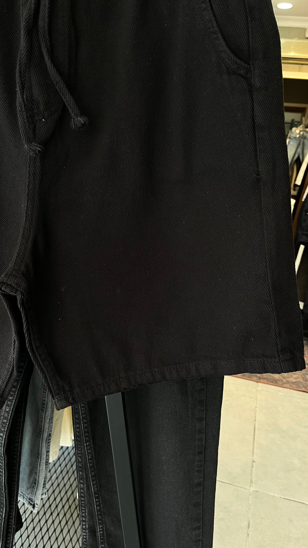 Siyah Gabardin Şort 8003