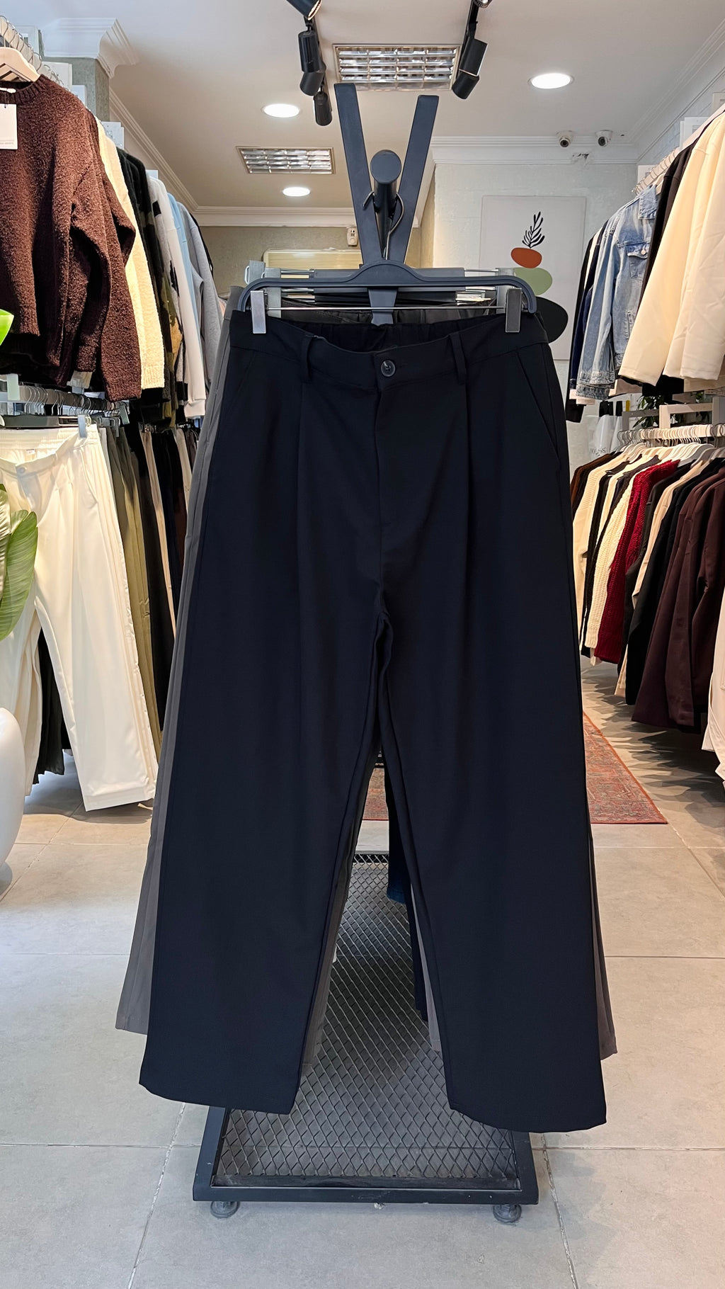 Baggy Premium Kumaş Siyah Pantolon  6242